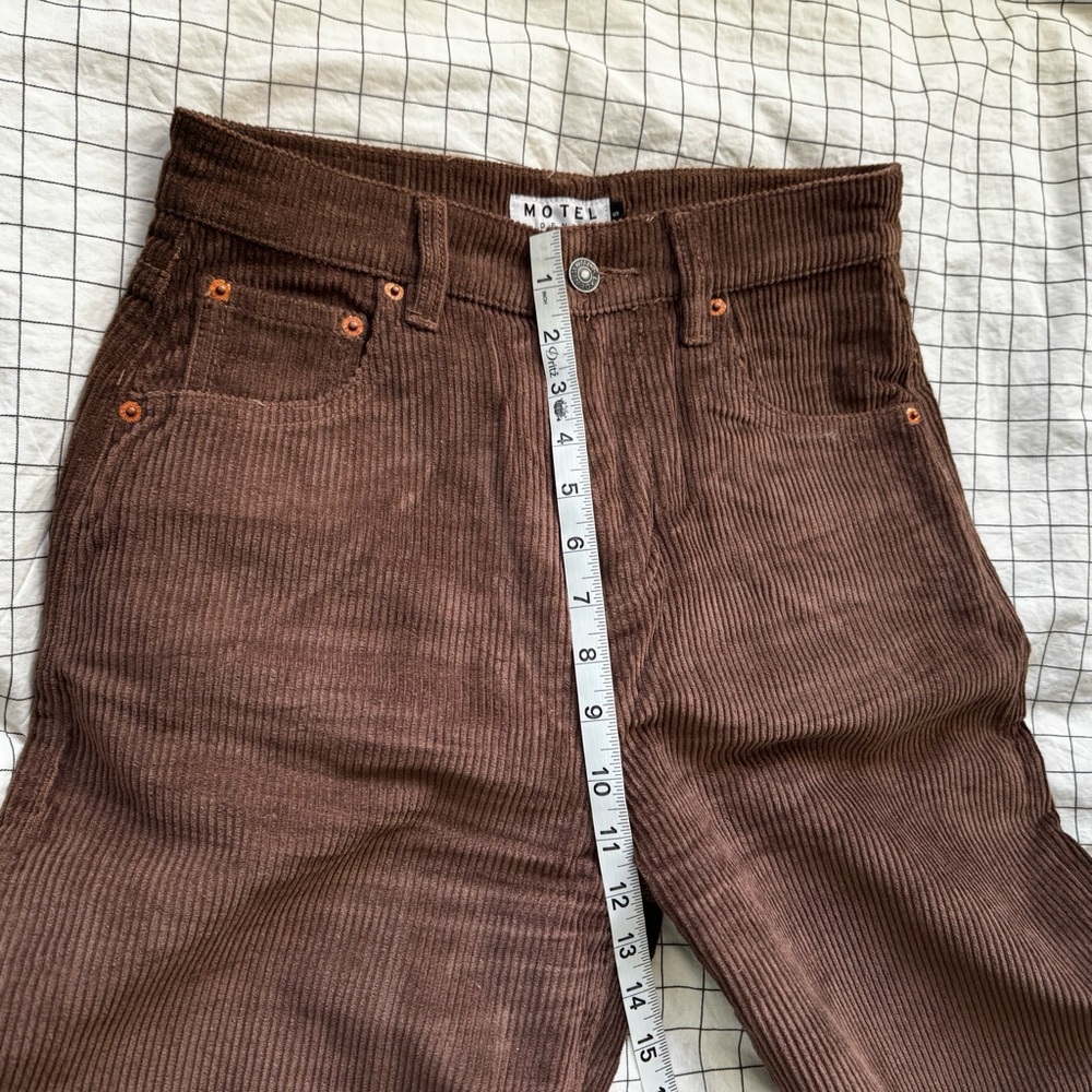 Motel Rocks dark brown parallel corduroy jeans/pants - Picture 7 of 12